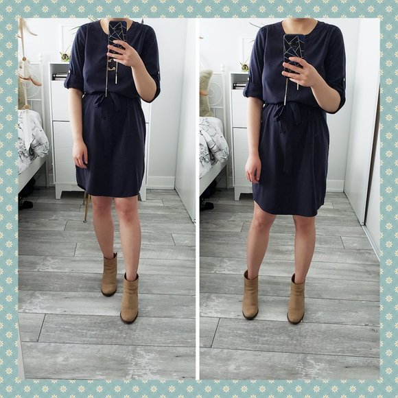 MICHAEL Michael Kors Lace Up Shirt Dress - Picture 1 of 6
